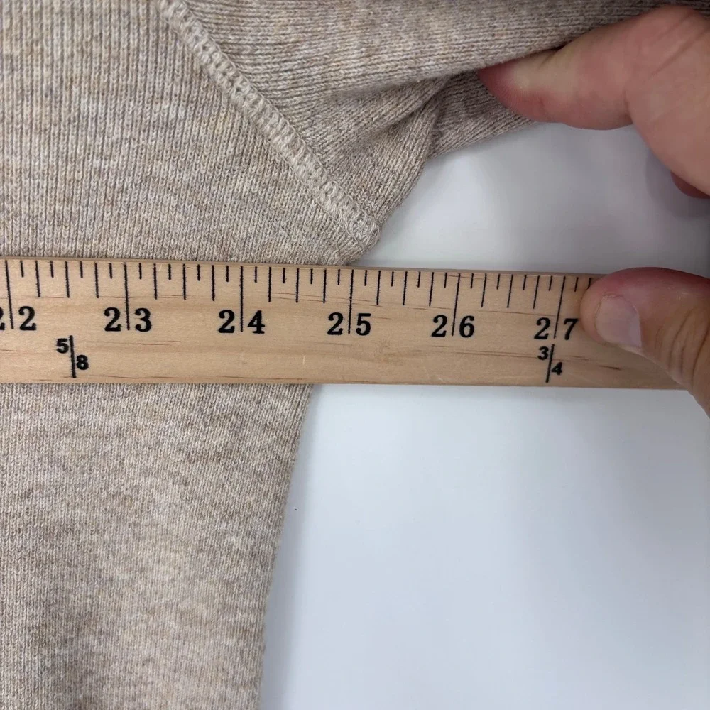 Polo Ralph Lauren Cotton Crewneck Sweater Mens Medium Tan Heather Pony Pullover